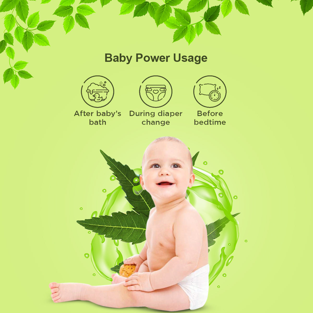 Born Babies Real Herbal Baby Powder Combo (2PCS) -100GM (Buy 1 Get 1 Free)