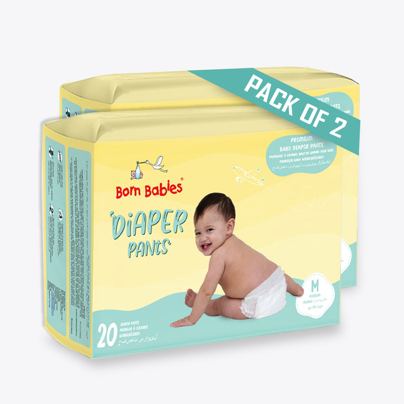 Born Babies Baby Diaper Pant Three Layer Leakage Protection High Absorb (Per Pack 20 Pieces)