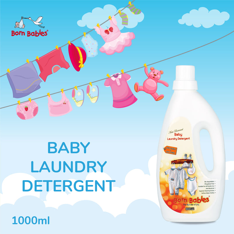 Born Babies Anti-Bacterial Baby Laundry Detergent Liquid - 1 Litre