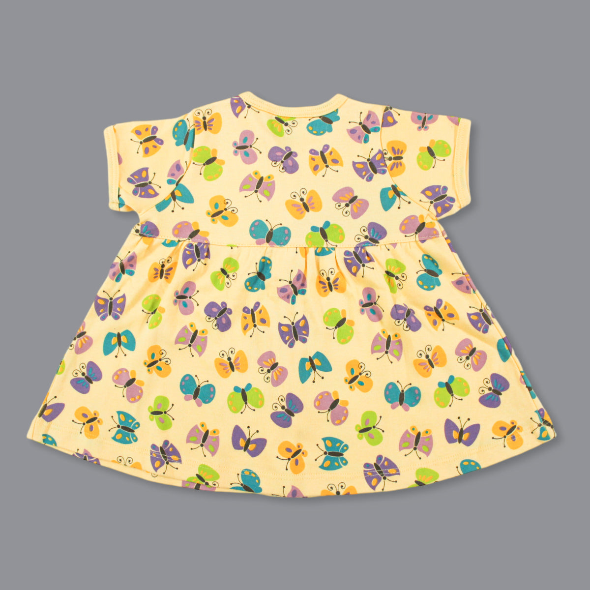 Born Babies Cotton Printed Frock - Yellow