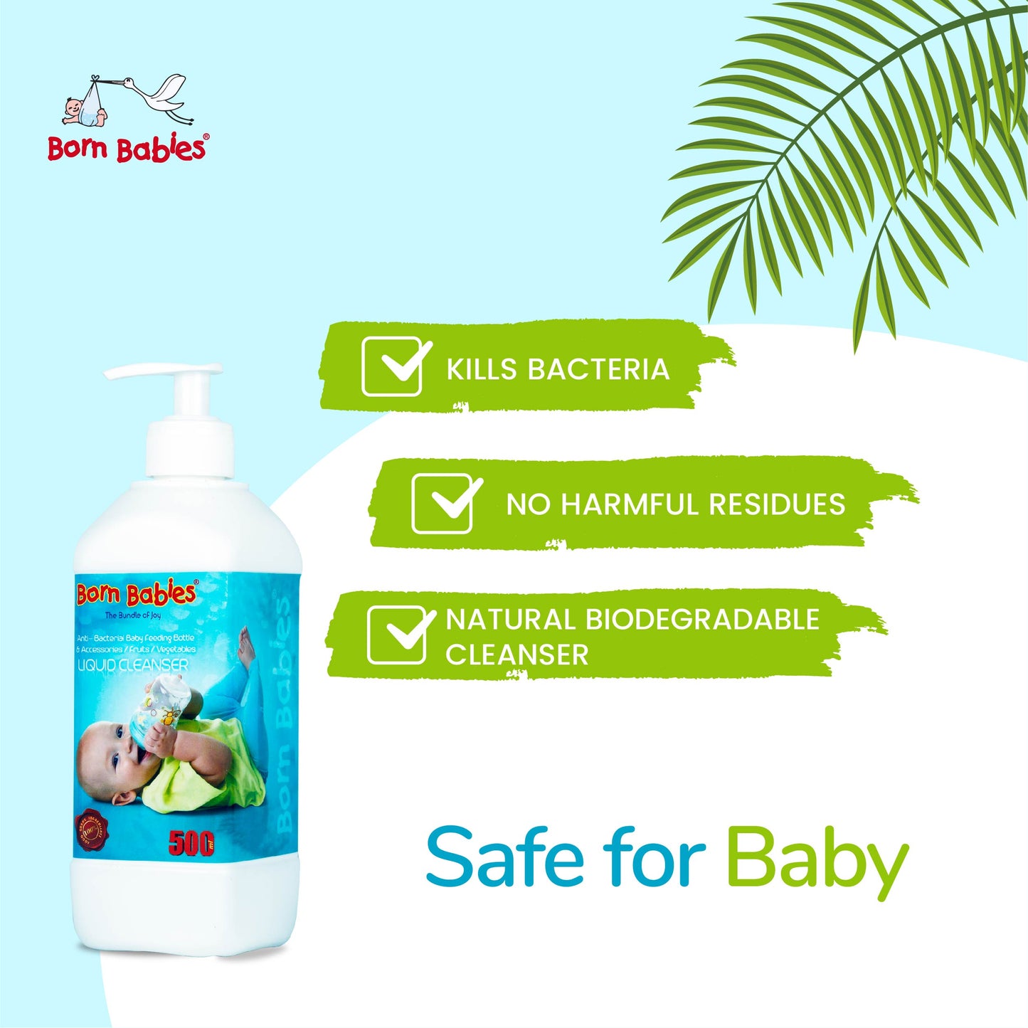 Born Babies Baby Bottle & Dish Wash Liquid Cleanser - 500 ML