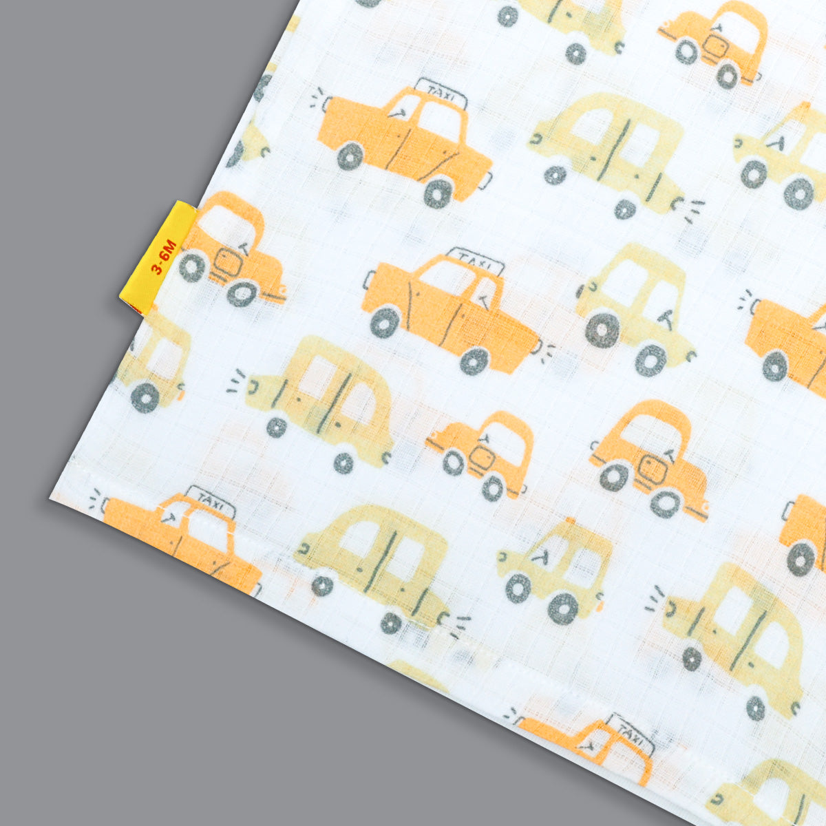 Born Babies Baby Boy & Baby Girl Organic Muslin cotton Printed Sleeveless Knotted Jabla-Yellow