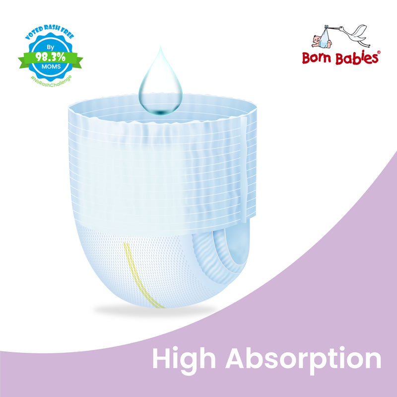 Born Babies Baby Diaper Pant Three Layer Leakage Protection High Absorb (Per Pack 18 Pieces)