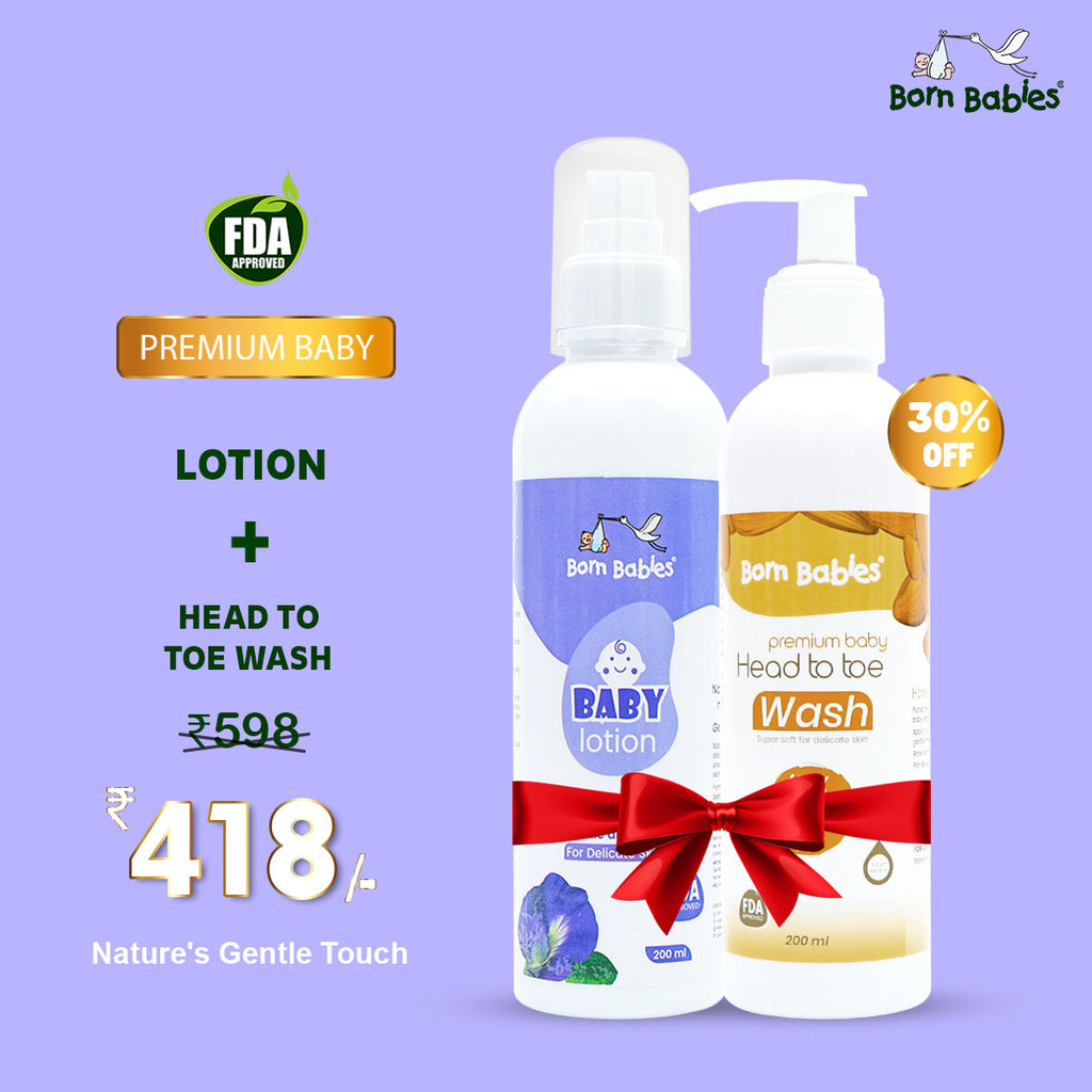 Combo Pack Of Baby Body Lotion & Baby Head To Toe Wash